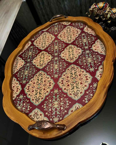 Bandeja Colgante de Almacenamiento de MDF Esmaltado con Patrón Floral Moderno, Tamaño Personalizable, Hecha a Mano, Artesanía de Alta Calidad - Product Image 5