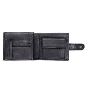 Cartera de cuero para hombre, delgada, con bolsillo seguro para monedas, compartimentos para tarjetas y diseño ligero, ideal para viajes. - Product Image 3