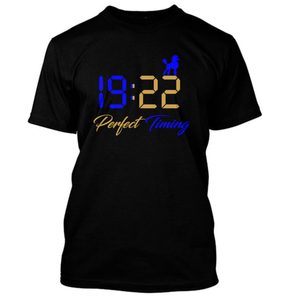 เสื้อยืดกราฟิกสำหรับผู้หญิง ดีไซน์ Perfect Timing แขนสั้น คอกลม สไตล์ลำลอง แฟชั่นทันสมัยสำหรับสุภาพสตรี ใส่ได้ทุกวัน - Product Image 1