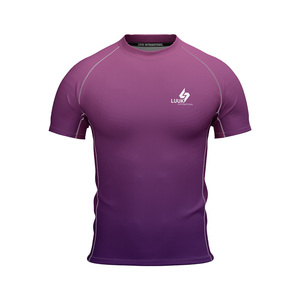 T-shirt de loisirs personnalisé pour homme, col rond, manches courtes, respirant, antibactérien, 100 % polyester, séchage rapide, uni - Product Image 5