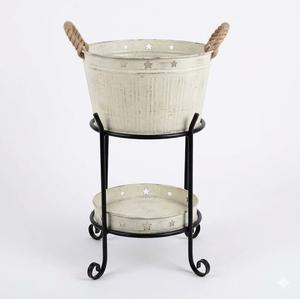 Enfriador de vino de lujo de diseño moderno, redondo, de metal galvanizado, con soporte y abridor de botellas, cubitera para bebidas al mejor precio. - Product Image 6