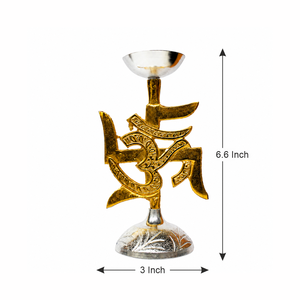 Portavelas con Símbolo Om para Actividades Religiosas, Diseño Metálico Resistente - Product Image 2