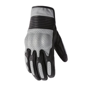 Gants de moto universels en cuir, protection complète des doigts, respirants, compatibles écran tactile, fermeture auto-agrippante - Product Image 1