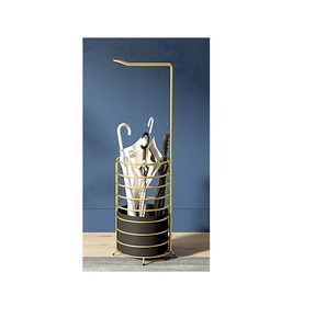 Porte-parapluie de style luxueux, vintage, décoratif pour la maison, style classique, en métal - Product Image 1