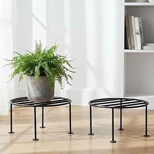 Support à plantes rond en fer avec revêtement en poudre, à plusieurs niveaux, porte-pot de fleurs moderne, écologique, pour l'intérieur/l'extérieur, pour jardin, maison, support pour plantes - Product Image 2