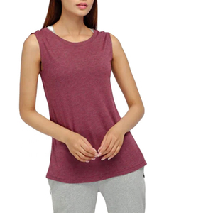 High Quality Quick Dry Women's Yoga Tank <b>Top</b> Jersey Fabric <b>Raglan</b> Sleeve Crew Neck Spandex/Cotton Gym Fitness Sport T-Shirt - Product Image 4
