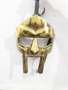 Máscara Facial de Gladiador Medieval Hecha a Mano en Acero Suave Plateado, Armadura de Guerrero Romano para Recreación Histórica, Pascua, Aniversario - Product Image 2
