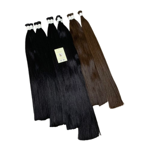 12A vierge Remy cuticule alignée teint brun foncé cheveux humains vietnamiens en vrac Coleta trame unique corps/vague d'eau crépus Curl - Product Image 1