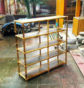 Zapatero Plegable de Bambú de 4 Niveles, Sin Necesidad de Ensamblaje, Estante de Almacenamiento Portátil, Organizador de Zapatos Apilable de Bambú, Ahorra Espacio en Espacios Reducidos - Product Image 1