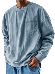 T-shirt en coton 100% personnalisable, poids 240 g/m², créez votre propre t-shirt à col rond avec impression de logo, option taille plus - Product Image 3