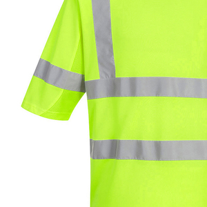 Camiseta de alta visibilidad con cinta reflectante, camiseta de trabajo, camisetas de seguridad para trabajadores de la construcción. - Product Image 3