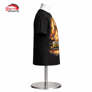 Camiseta Cristiana Personalizada para Hombre, 100% Algodón, con Diseño de Jesús, Antiarrugas, Transpirable, Manga Corta, Cuello Redondo, Casual - Product Image 3