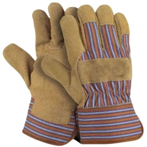 High Quality Reinforce Cowhide Split Work <b>Gloves</b> <b>Long</b> Lasting Comfortable Construction Hand Protection Reflective Safety Feature - Product Image 1