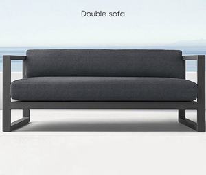 Modular Metal Frame <b>Garden</b> <b>Sofa</b> with Waterproof <b>Cushions</b> <b>for</b> Outdoor Patio Furniture - Product Image 3