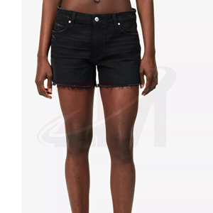 Pantalones Cortos de Mezclilla de Cintura Alta para Mujer, Corte Holgado, Lavado Suave, Ropa Casual de Verano, Colección de Moda Urbana - Product Image 4
