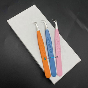 Pince à épiler à motif cœur, 90 degrés, en acier inoxydable, couleur personnalisée, pince à épiler professionnelle pour extensions de cils, pointe fine, pince à épiler de beauté - Product Image 5