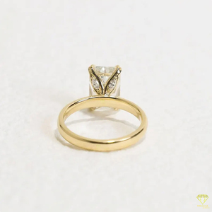Trisha Jewels <b>Emerald</b> Cut Moissanite Diamond Solitaire Engagement <b>Ring</b> 925 Sterling <b>Silver</b> Classic Four Prong Setting IGI - Product Image 2
