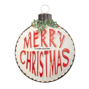 Decoración de Fondo para Fiesta de Navidad, Adorno Colgante de Pared Navideño, Decoración Metálica en Blanco para Sublimación - Product Image 5