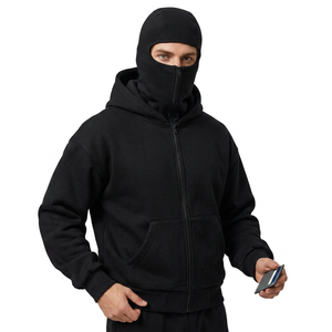 Sweat à capuche d'hiver pour homme, personnalisé, double couche, en molleton French Terry, délavé à l'acide, séchage rapide, respirant, avec poche, vente en gros - Product Image 1