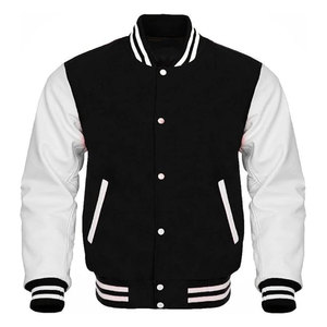 Manufacturer Custom Logo <b>Leather</b> Varsity Baseball <b>Jacket</b> for <b>Men</b> Winter Bomber <b>Leather</b> Varsity <b>Jacket</b> at Wholesale Price - Product Image 4