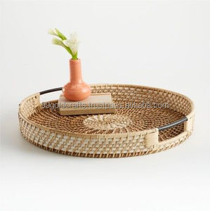 ตะกร้าหวายสานทรงกลมทำด้วยมือสำหรับเก็บอาหารและเสิร์ฟอาหารเวียดนาม - Product Image 1