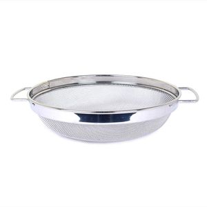 Premium Perforated Metal <b>Colander</b> Bowl For Home Cooking Pasta Draining Fruit Rinsing And Vegetable Cleaning - Product Image 1