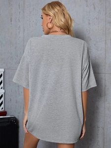 Nouveaux t-shirts pour femmes, t-shirt à manches courtes, t-shirt imprimé à col rond pour femmes, respirant, toutes saisons - Product Image 2