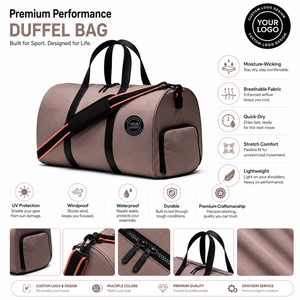 Sac de voyage en toile pliable extra large personnalisé avec logo, léger, extensible, imperméable, avec fermetures éclair et poignées - Product Image 4