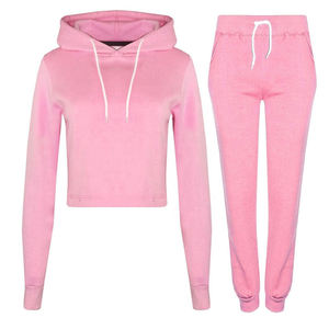 Conjunto deportivo de dos piezas para mujer, diseño moderno, informal, cómodo, tela suave, pantalones jogger y sudadera para gimnasio. - Product Image 6