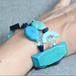 Resin Bracelet Unique Trendy Elegant Jewelry for Women Modern Resin Bangle Set Fashion Accessory - Product Image 1