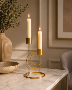 Candelabro con Forma de Luna Real, Portavelas Decorativo para el Hogar, Centro de Mesa para Bodas, Decoración para Mesa de Comedor, Candelabro Dorado 2026 - Product Image 6