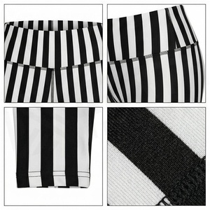 Leggings longs à taille haute rayés, imprimé numérique, en Spandex et Polyester, extensibles dans les quatre sens, taille élastique, pour femme, tenue de yoga - Product Image 5
