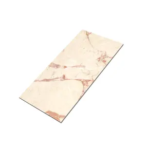 Big 800x1600 mm large format luxury marble look Cream Carving polished porcelain slab tile for interior wall decoration