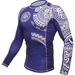 Camisetas de Compresión para Hombre, Protección UV, Transpirables, Manga Larga, para MMA, BJJ, Jiu Jitsu, Fitness - Product Image 4