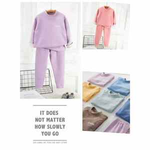 Ensemble de survêtement en coton personnalisé en 2 pièces, vêtements d'hiver pour enfants et tout-petits, garçons et filles, survêtements - Product Image 2