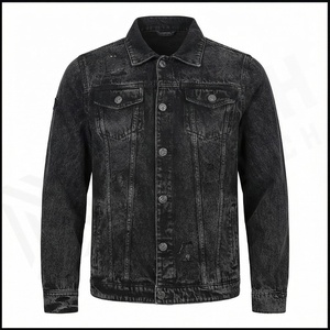 2025 OEM personalizado al por mayor de alta calidad chaqueta de mezclilla para hombre logotipo frontal manga regular Material personalizado transpirable de secado rápido - Product Image 2