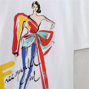 Proveedor de Camisetas para Mujer al por Mayor, Camisetas de Algodón de Alta Calidad, Cómodas, Corte Holgado, Estampado, Bordado, Personalización de Marca - Product Image 4