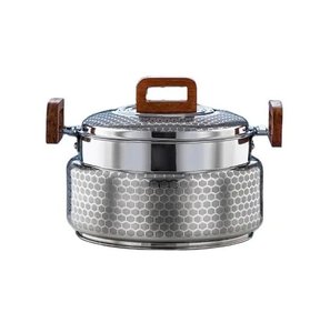 Casserole nordique en métal avec couvercle, chauffe-plat isolé pour la maison, les mariages, la restauration, les hôtels, conteneur alimentaire - Product Image 1