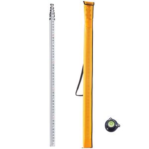 Asta Telescopica di Misurazione da 25 Piedi/10 Metri, Doppia Faccia, Asta di Livellamento da 1/10 Piede, Strumento di Misurazione in Alluminio per Tutte le Altezze - Product Image 1