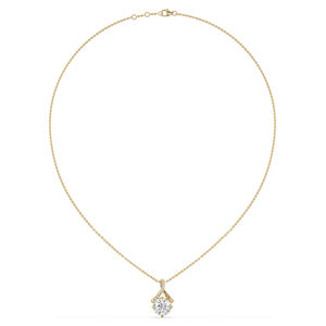 Colgante de Diamante de Laboratorio de Corte Redondo de 2.60Ct en Oro de 14K, Estilo Único y Ligero, Joyería Fina, Proveedor Mayorista B2B, Fabricación al por Mayor - Product Image 4