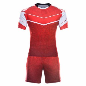 Tenue de rugby respirante, dernier design, pour sports de plein air, vêtements de football, 100% polyester, séchage rapide, haute qualité, ensembles de tenues de rugby - Product Image 1
