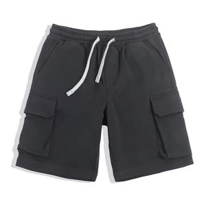 Shorts Cargo Y2K Streetwear Personnalisés en Jean Ample avec Poches pour Hommes, Couleur Unie, Style High Street, Fermeture à Cordon, Respirant 100% - Product Image 1