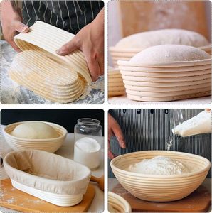 Cesta de fermentación de masa de ratán ecológica, hecha a mano en Vietnam, tazón para levantar masa, herramienta artesanal para pan, banneton ovalado de caña de 10 pulgadas - Product Image 6