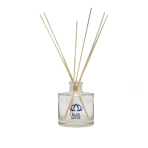 BLUE LOTOS Eco-Friendly Alcohol Free Handcrafted Glass Cylindrical Reed <b>Diffuser</b> Set Rattan Sticks Fresh Long Lasting Fragrance - Product Image 1