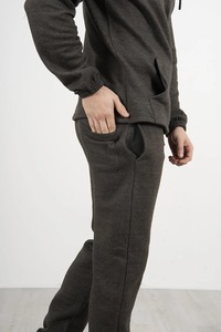 Advanced Hooded Casual Pullover Tracksuit <b>Set</b> with Solid Pattern Eco-Friendly & Windproof Fleece Lining-FITSALE LLC - Product Image 2
