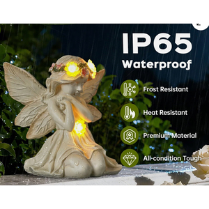 Décoration de jardin avant-jardin : Statue d'ange solaire - Product Image 2