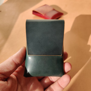 Professional Manufacturer Leather Stitchless <b>Wallet</b> RFID Blocking Minimalist Card <b>Holder</b> Genuine Leather LSSW-0043B - Product Image 3