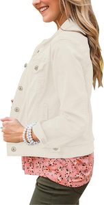 Women's <b>Cropped</b> <b>Denim</b> <b>Jacket</b> Vintage Blue Button Closure Casual Street Style OEM Custom Fashion Outerwear Premium Quality Fit - Product Image 4