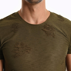 Camiseta Distressed de Estilo Vintage Lavado para Hombre, Venta al por Mayor, Camiseta Oversize Distressed para Hombre - Product Image 6