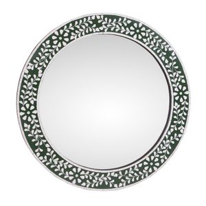 Handmade Luxury Decorative Wall Mirror Natural Bone Inlay <b>Frame</b> Stylish Home Interior Accent - Product Image 2